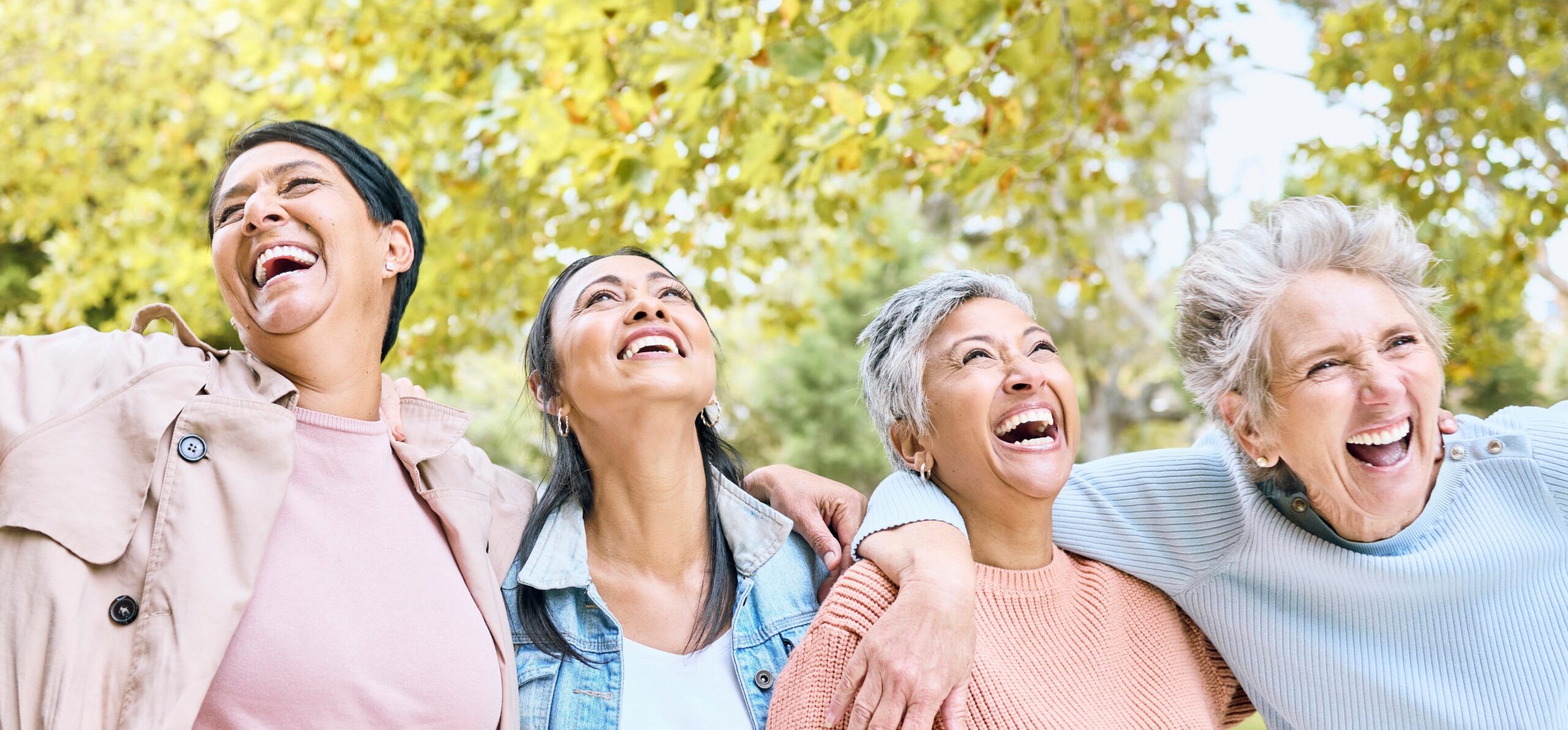 a group of women laughing together